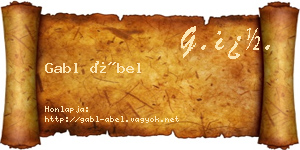 Gabl Ábel névjegykártya