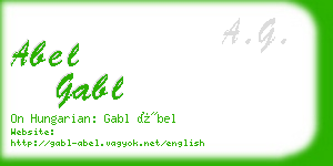 abel gabl business card